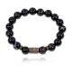 Браслет со славянской руной Рок и нат.камнем Черный агат 10мм BSRJ-13-23