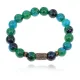 Браслет со славянской руной Исток и синт.камнем Хризоколла 10мм BSRJ-18-21