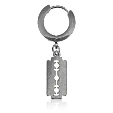 Серьга Лезвие, 35х7х13мм, цвет серебряный SE233-02