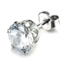 Серьга с кристаллом, 6х6х15мм SE234