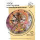 Часы настенные Шива, Парвати, Ганеш 20см, пластик MCH002