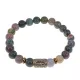 Браслет со славянской руной Чернобог и нат.камнем Яшма, 8мм BSRN-02-25