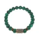 Браслет со славянской руной Алатырь и синт.камнем Малахит, 8мм BSRN-03-12