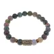 Браслет со славянской руной Алатырь и нат.камнем Яшма, 8мм BSRN-03-25