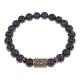 Браслет со славянской руной Радуга и синт.камнем Синий авантюрин, 8мм BSRN-04-02