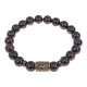 Браслет со славянской руной Радуга и нат.камнем Гранат, 8мм BSRN-04-06