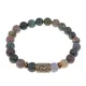Браслет со славянской руной Радуга и нат.камнем Яшма, 8мм BSRN-04-25