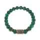 Браслет со славянской руной Нужда и синт.камнем Малахит, 8мм BSRN-05-12