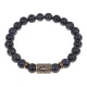 Браслет со славянской руной Крада и синт.камнем Синий авантюрин, 8мм BSRN-06-02