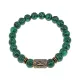 Браслет со славянской руной Крада и синт.камнем Малахит, 8мм BSRN-06-12