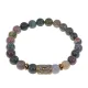 Браслет со славянской руной Сила и нат.камнем Яшма, 8мм BSRN-08-25