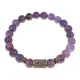 Браслет со славянской руной Берегиня и нат.камнем Аметист, 8мм BSRN-10-03