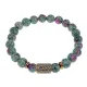 Браслет со славянской руной Берегиня и синт.камнем Цоизит, 8мм BSRN-10-22