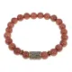 Браслет со славянской руной Уд и синт.камнем Коричневый авантюрин, 8мм BSRN-11-01