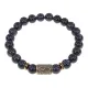 Браслет со славянской руной Уд и синт.камнем Синий авантюрин, 8мм BSRN-11-02
