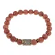 Браслет со славянской руной Леля и синт.камнем Коричневый авантюрин, 8мм BSRN-12-01