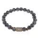 Браслет со славянской руной Леля и нат.камнем Лабрадор, 8мм BSRN-12-08