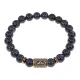 Браслет со славянской руной Даждьбог и синт.камнем Синий авантюрин, 8мм BSRN-15-02