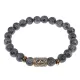 Браслет со славянской руной Даждьбог и нат.камнем Лабрадор, 8мм BSRN-15-08