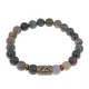 Браслет со славянской руной Даждьбог и нат.камнем Яшма, 8мм BSRN-15-25