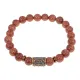 Браслет со славянской руной Есть и синт.камнем Коричневый авантюрин, 8мм BSRN-17-01
