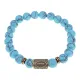 Браслет со славянской руной Исток и синт.камнем Бирюза, 8мм BSRN-18-05
