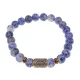 Браслет со славянской руной Исток и нат.камнем Содалит, 8мм BSRN-18-18