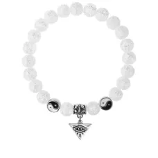 Браслет Глаз (от сглаза и порчи), Сахарный кварц 8мм BSPE1-18-3009