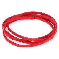 Замшевый шнурок для амулета, цвет красный SHZ1049