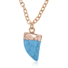 Кулон Рог, бирюза, 15х10мм BJK385