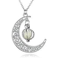 Светящийся кулон Месяц, 3,5х3см, цвет свечения – синий LGK041