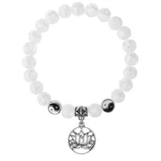 Браслет Лотос (Гармония и Развитие), Сахарный кварц 8мм BSPE1-18-3013