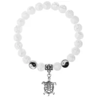 Браслет Черепаха (здоровье и долголетие), Сахарный кварц 8мм BSPE1-18-3014