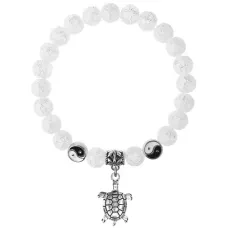 Браслет Черепаха (здоровье и долголетие), Сахарный кварц 8мм BSPE1-18-3014
