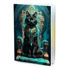 Обложка для паспорта Кот на троне MOB776