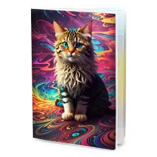 Обложка для паспорта Радужный кот MOB787