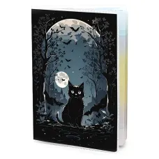 Обложка для паспорта Черная кошка вполнолуние MOB788