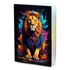 Обложка для паспорта Радужный царь зверей MOB797