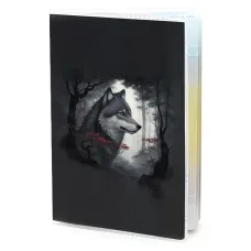 Обложка для паспорта Волк монохром MOB804