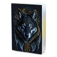 Обложка для паспорта Волк с ловцом снов MOB806