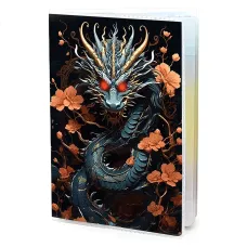 Обложка для паспорта Дракон и цветы MOB828