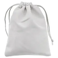 Бархатный мешочек, 14х20см, цвет серый MS031-14x20