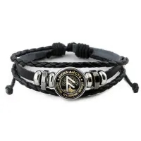 Кожаный браслет Руна Ансуз BSK-0359