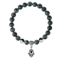 Браслет Хамса (от сглаза и зла), Лабрадор 8мм BSPE1-19-3006