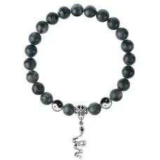 Браслет Змея (мудрость, здоровье, долголетие), Лабрадор 8мм BSPE1-19-3017