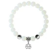 Браслет Лотос (гармония и развитие), Лунный камень 8мм BSPE1-20-3005