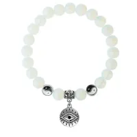 Браслет Глаз (от сглаза и порчи), Лунный камень 8мм BSPE1-20-3007