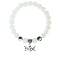 Браслет Знак Богини (магическая защита), Лунный камень 8мм BSPE1-20-3008