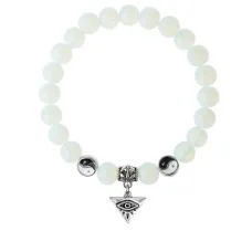 Браслет Глаз (от сглаза и порчи), Лунный камень 8мм BSPE1-20-3009