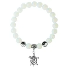 Браслет Черепаха (здоровье и долголетие), Лунный камень 8мм BSPE1-20-3014